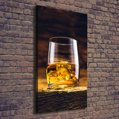 Bourbon In A Glass - Wrapped Canvas Print