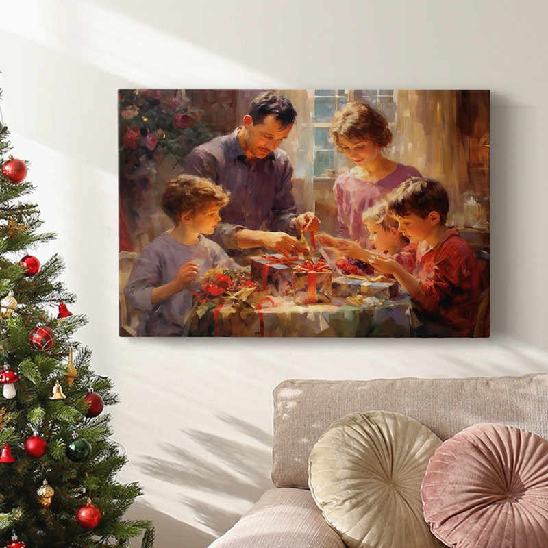 Christmas Holiday Arts - Toile tendue avec châssis XMA171253, H 40 po x l 60 po