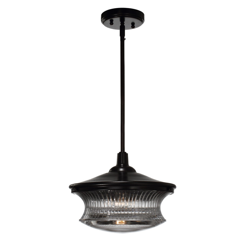 Luminaire suspendu géométrique 1 lumière Coribella, Bronze foncé