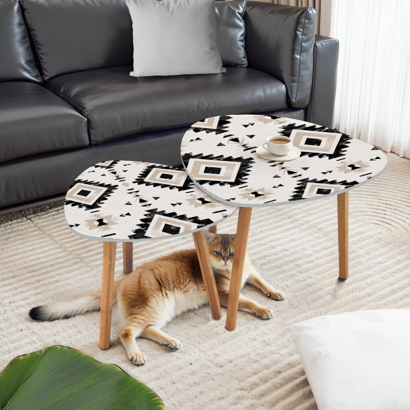 Ensemble de 2 tables basses gigognes Triangle
