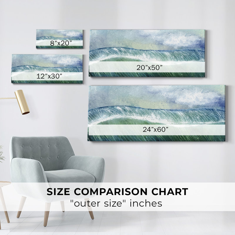 Crashing Wave I sur toile, H 20 po x l 50 po x P 1,5 po