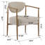 Chaises de salle à manger modernes en tissu beige, structure en métal confortable, utilisation à la maison et au café