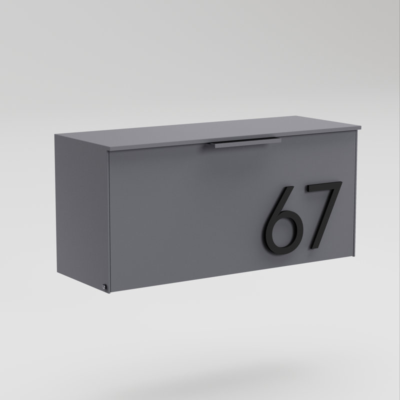 Boîte aux lettres murale Short Stack, Noir, gris, Oui