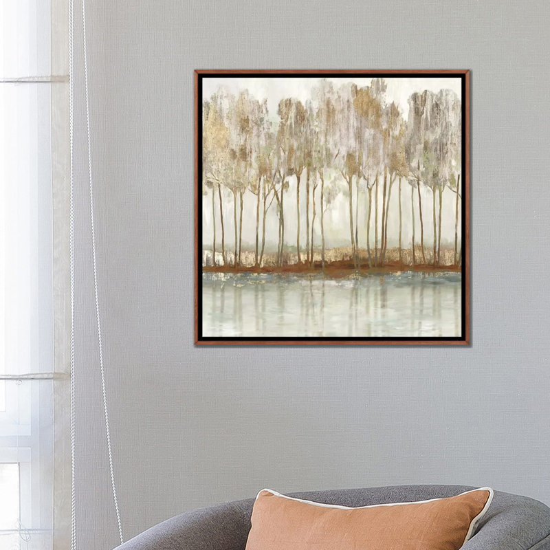 «Lynn Peak I» par Allison Pearce - reproduction d'art, H 26 po x l 26 po x P 1,5 po, Toile avec cadre en bois brun classique