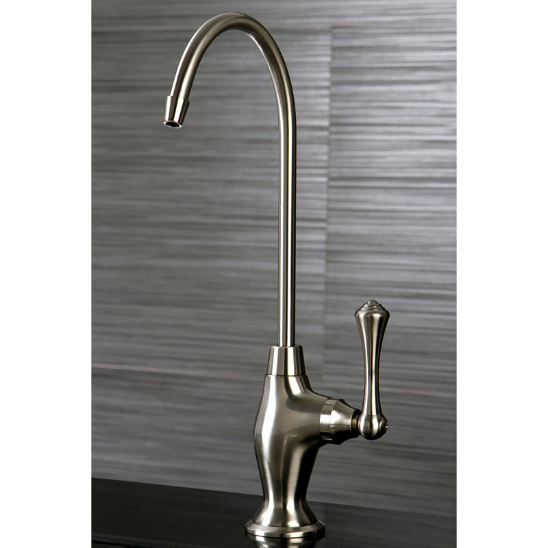 Kingston Brass Vintage Single-Handle 1-Hole Deck Mount Water Filtration Faucet, Brushed Nickel