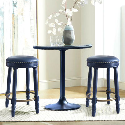 Ensemble de tabourets de bar 2, tabouret de bar pivotant à 360 ° en bois à hauteur de comptoir 26 po avec siège rembourré