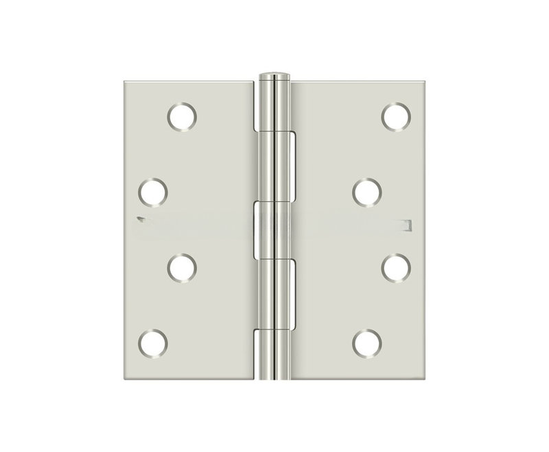 Charnière carrée 4 "x 4" en nickel poli Deltana S44U14-R