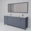 Ensemble de meuble-lavabo double, ensemble de robinets et miroir de 70 po x P 22 po Jacques-66637683-113024982
