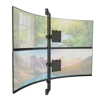 Support mural robuste pour moniteur double empilable ultra-large jusqu'à 49 po