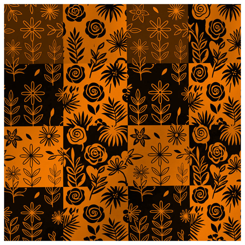 Couvre-lit matelassé à motif floral, Double