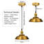 Mecham 1 - Light Gold Single Pendant