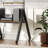 Mobile Rolling TV Stand Media Console with Charging Station, Mobile TV Mount with Storage Shelf