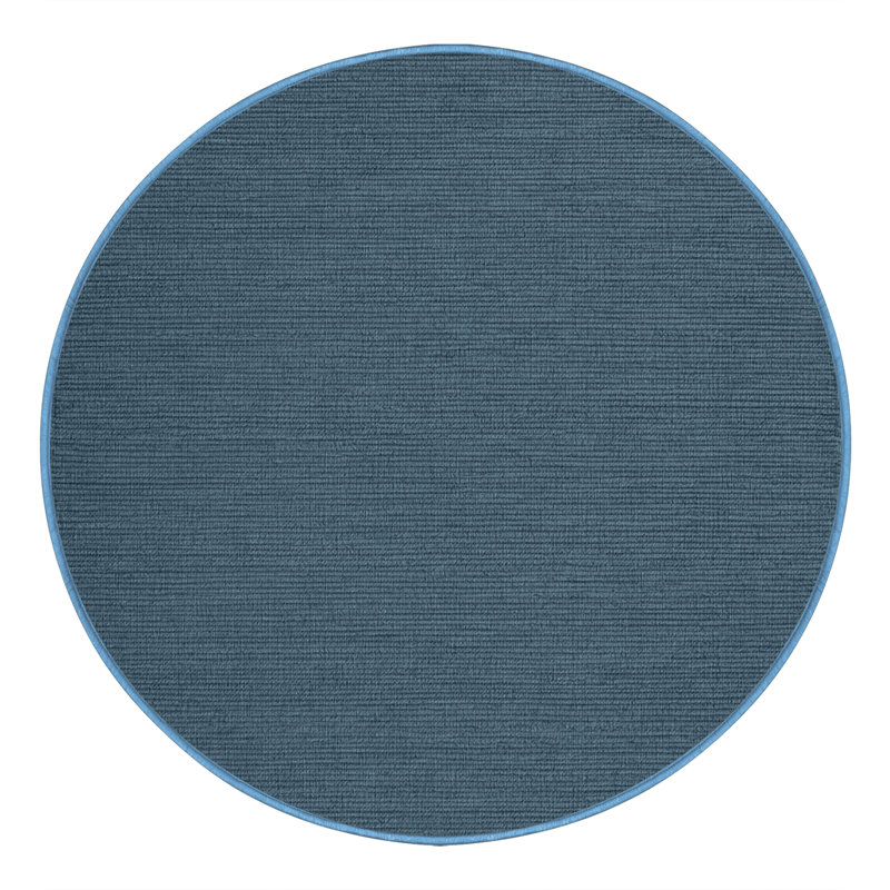 Tapis bleu uni lavable à la machine