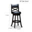 Tabouret de bar pivotant de 30 po, finition cerisier, siège beige - Offrez un tabouret élégant et confortable avec un tissu en cerisier pour la détente