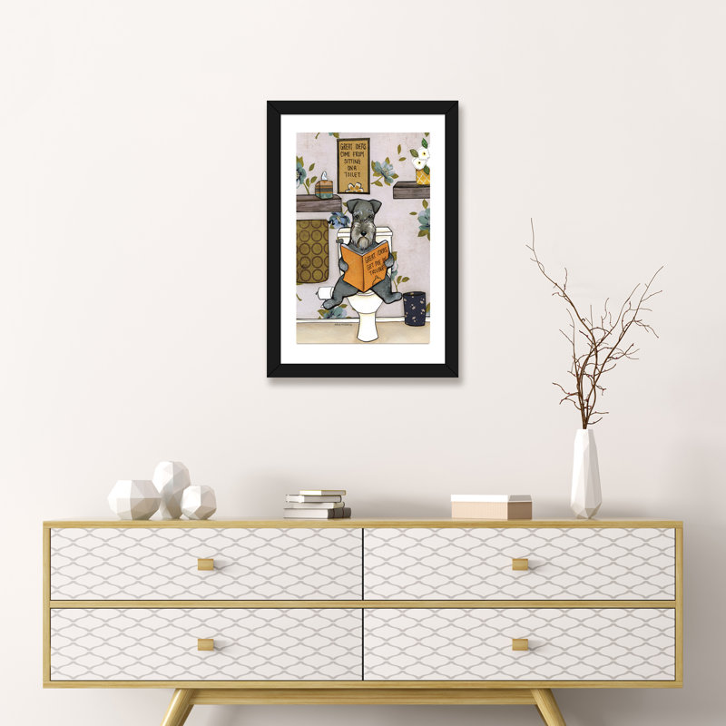 «Great Ideas» par Jamie Morath - impression d'art graphique, H 24 po x l 16 po x P 1 po, Papier encadré noir