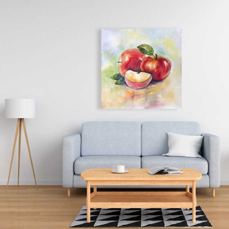 Succulent Apples - Illustrative Red Canvas for Home Decor
