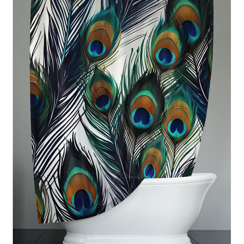 Habil Animal Print Shower Curtain, 83" H x 70" W