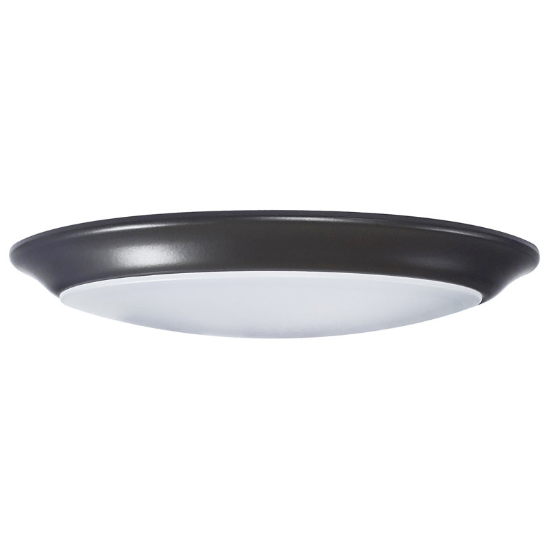Willebroek Acrylic LED Flush Mount, Bronze, 1.44" H x 9.49" W x 9.49" D