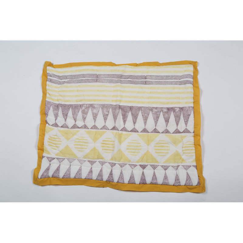 Cotton Geometric Shapes Quilt, King Quilt + 2 Shams