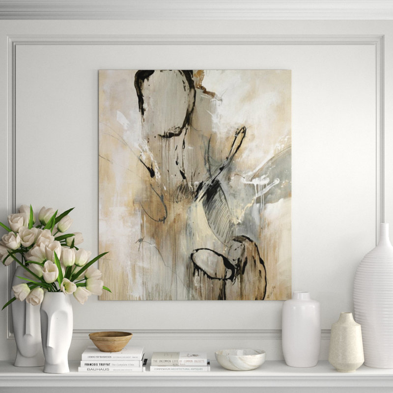 Graffiti Painting, 56" H x 47" W x 1.5" D, Knife Gel