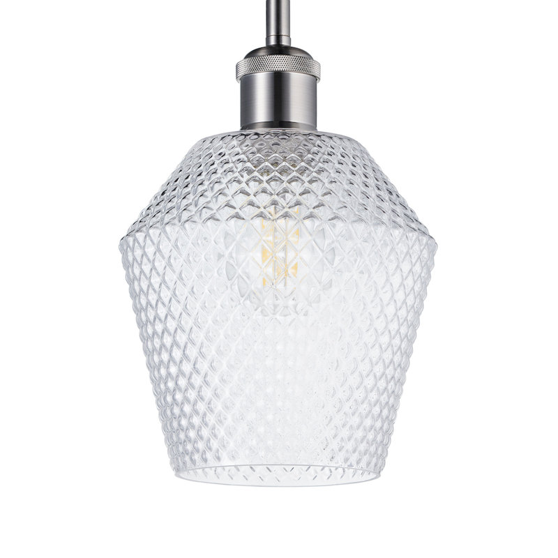 17 cm H Rectangle Glass Pendant Shade ( Screw On ) in Clear