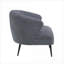 Fauteuil d'appoint rembourré gris Boucle, siège compact et confortable pour le salon