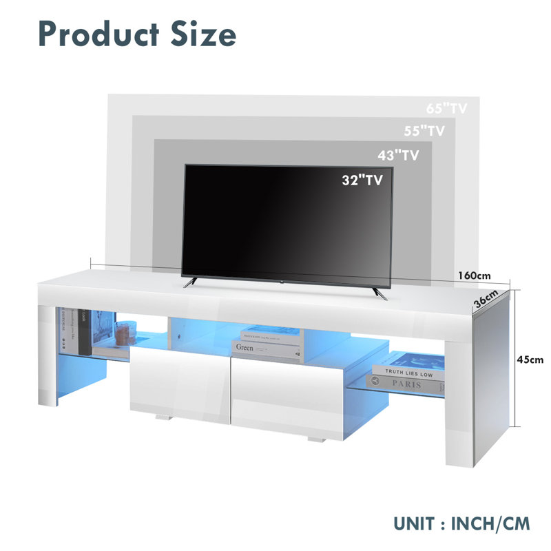 Unfinished TV Stand for TVs up to 65" with Fireplace Included