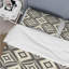 Ensemble de housse de couette beige rétro noir Mid-Century Rhombus-109174874