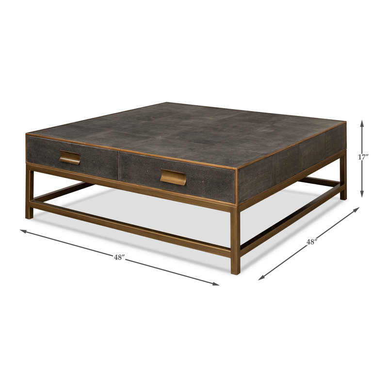 Shagreen Coffee Table, Gray