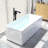 59" X 28" Freestanding Soaking Bathtub Ractangular Stand Alone & Back to Wall Corner Modern Tub