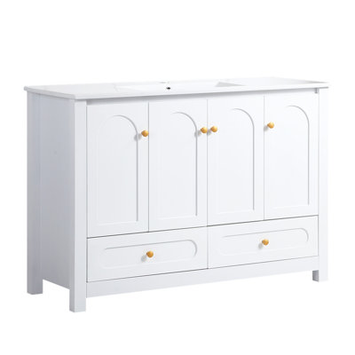 48"  Bathroom Vanity With Ceramic Sink Combo