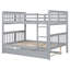 Lit superposé double au dessus d'un lit double avec lit gigogne simple et échelle gris (ancien SKU: LT000204AAE-1)-1032477561