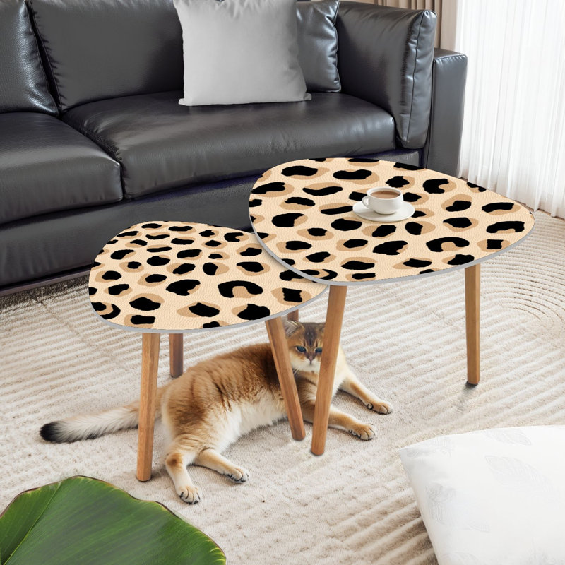 Ensemble de 2 tables basses gigognes Triangle