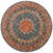 Mosaic Bistro Table Orange/Grey 60Cm Ceramic