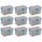 Sterilite 30 Gallon Plastic Storage Container Box with Lid, Gray/Blue