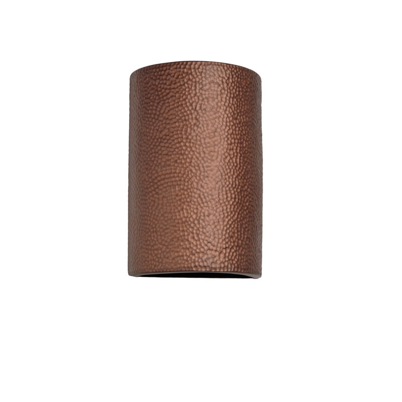 Applique murale d'extérieur en céramique Cammi, ampoule DEL incluse, Cuivre huilé, 15" H x 10" W x 5" D