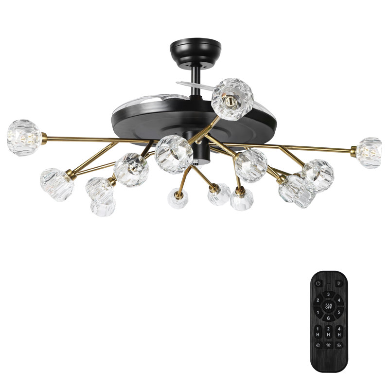 Ventilateur de plafond linéaire moderne 42 "avec lumière et télécommande