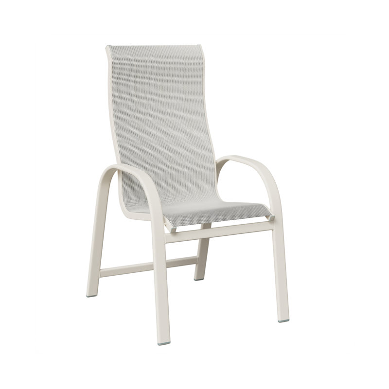 Chaise berçante à haut dossier berlinois Berlin Gardens, Noir luxe, Aluminium blanc mat