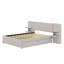 Lit plateforme tapissier avec lampes de lecture, tiroirs, lit gigogne et tablettes