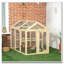 Poulailler PawHut, grand poulailler en bois, conception combinable avec perchoirs et portes pour l'extérieur, la cour, la ferme, 4,6 pi x 2,8 pi, bois naturel-1446892606