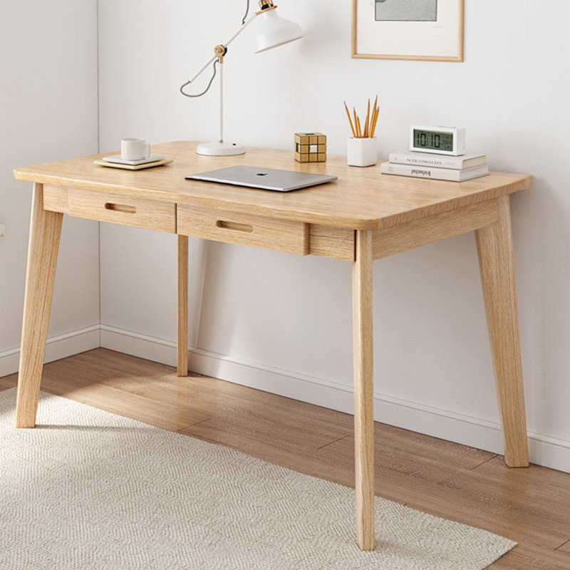 Latwon Wooden Desk, Burlywood/Burlywood, 29.5" H x 39.4" W x 21.7" D