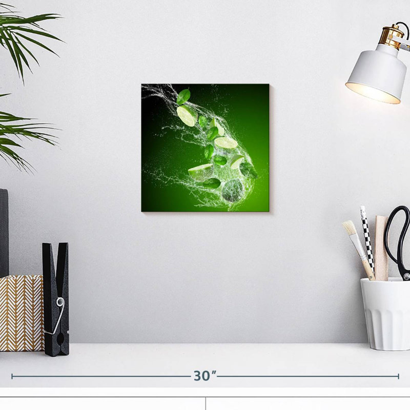 Yarlin Lime Splash, 10" H x 10" W