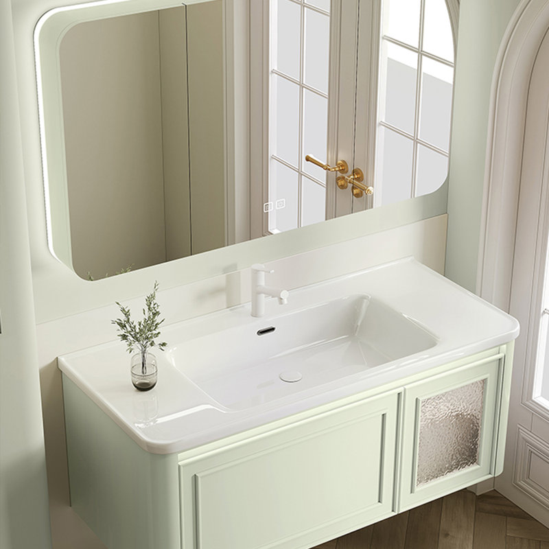 Armoire de salle de bain de luxe simple de style crème clair