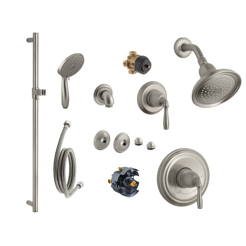 Devonshire Rite-Temp shower trim kit, 2.5 gpm, Brushed Nickel