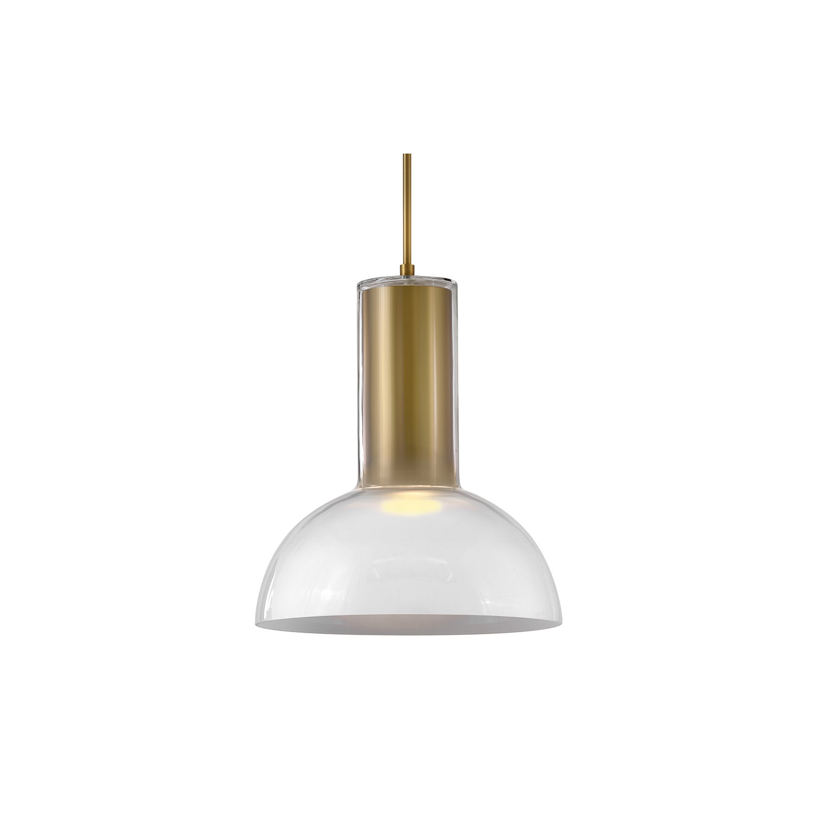 Ombra Single Light Steel Dimmable Pendant, Bronze