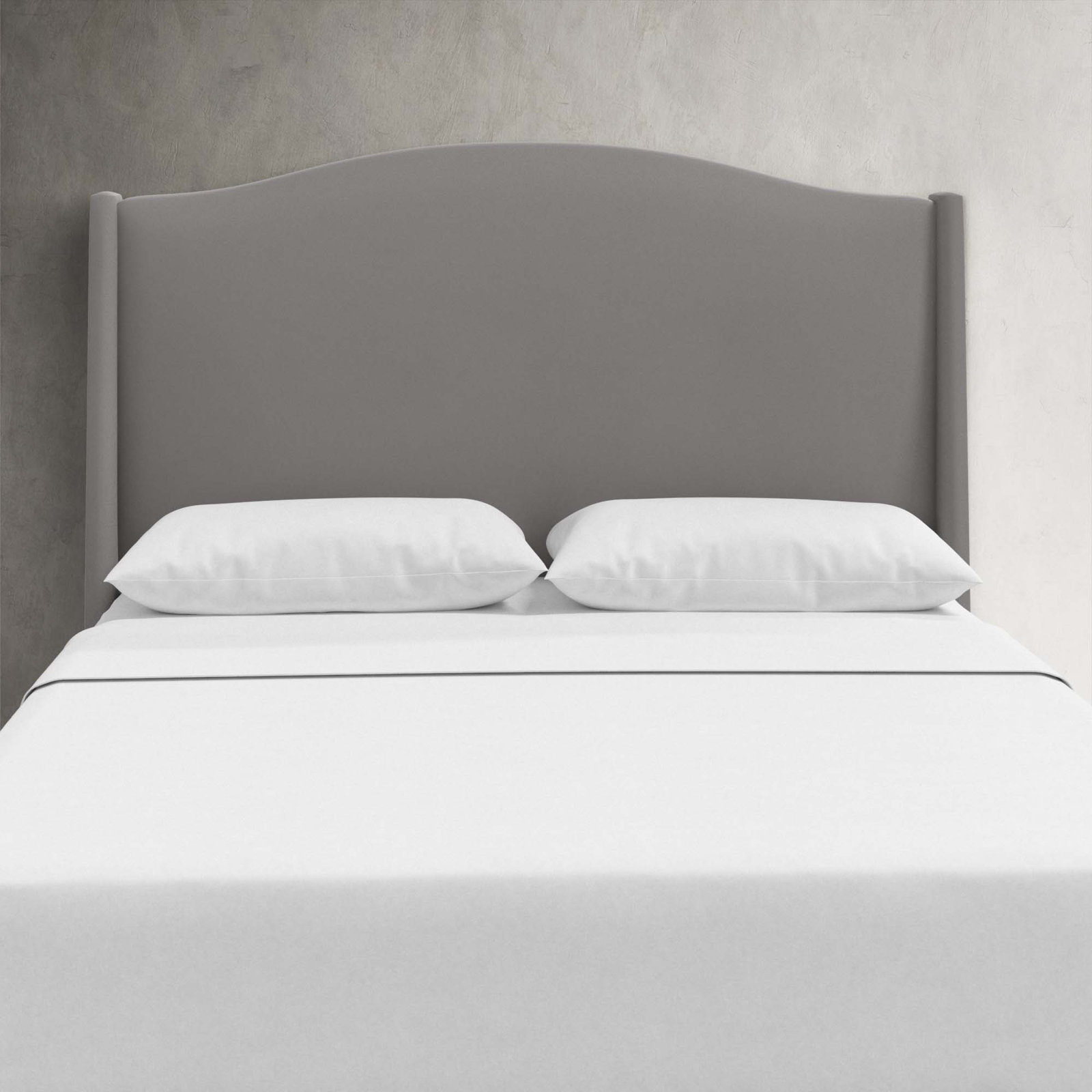 Byrd Cotton Headboard, King, Classic Otter Performance Velvet