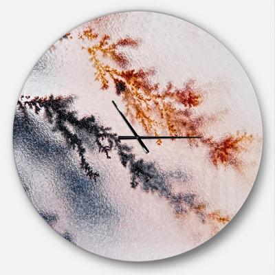 Macro Mate Agate and Dendrite Crystals - horloge murale moderne