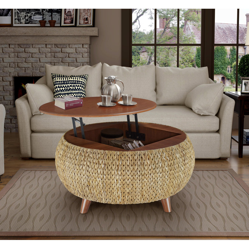 Tampa Solid Wood Top Single Coffee Table, Natural