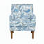 Chaise d'appoint, fauteuil floral, garniture cloutée-131276214
