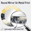 Morocco Market Escape - Grand miroir mural rond jaune moderne, impression sur métal-1580347799